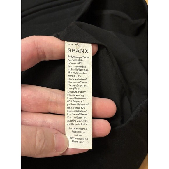 Spanx The Perfect Vest Dress Ponte Black Sleeveless Office Size M Mini - Picture 5 of 6